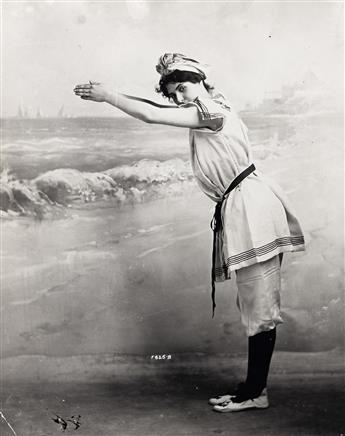 (FASHION--BATHING BEAUTIES) A group of 11 photographs of women in bathing suits, including some on the beach and others in studio setti